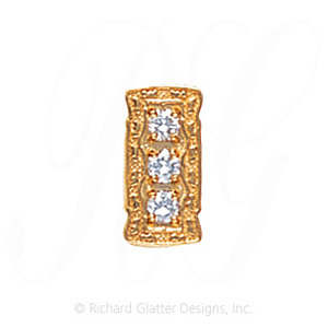 GS493 D - 14 Karat Gold Diamond Slide 